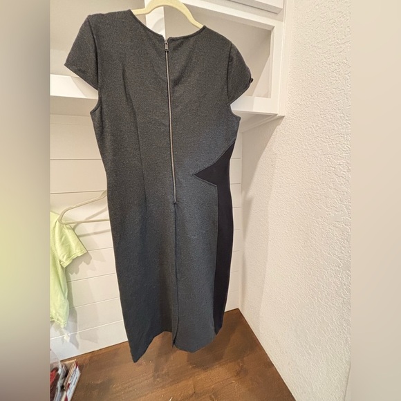 Marc Andrew Elegant Gray and Black Women's Fitted Dress - Picture 4 of 5